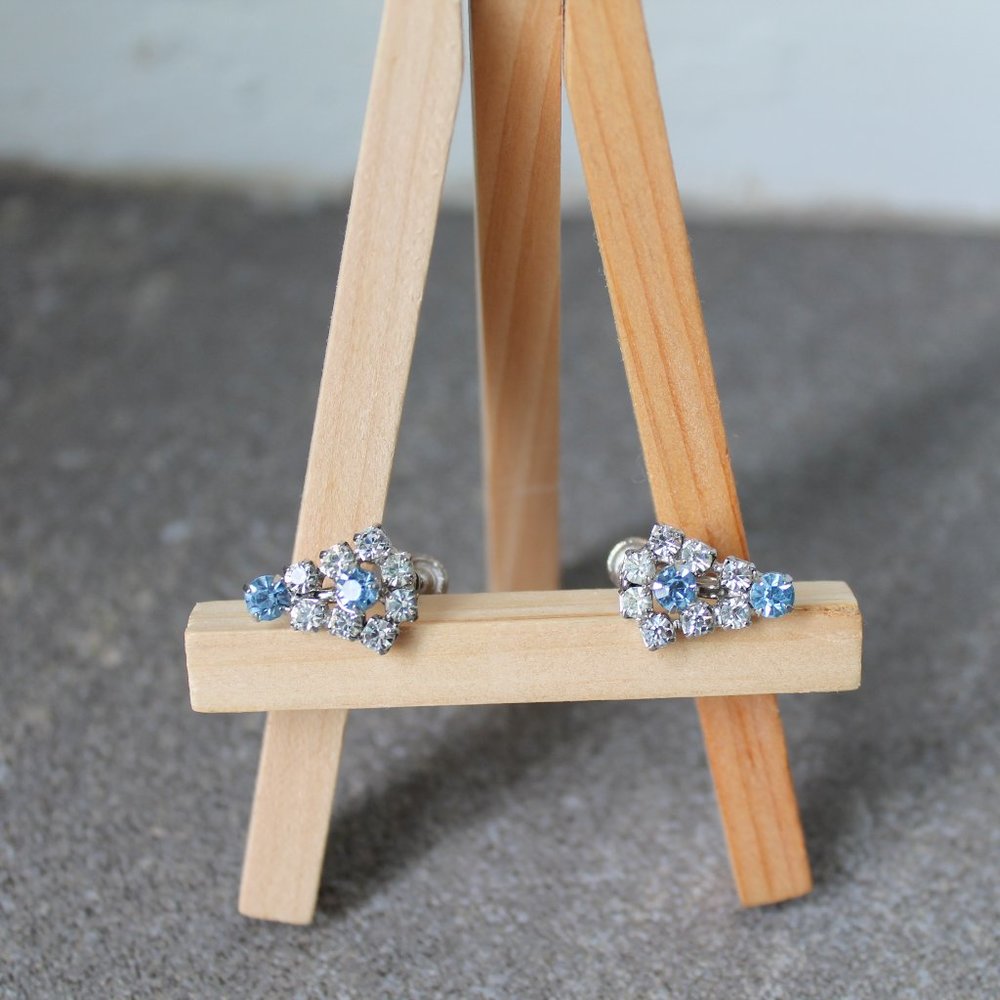 Vintage Blue and White Earrings
